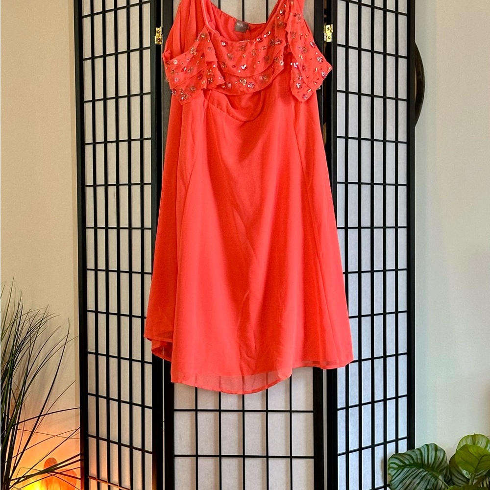 NWT ASOS Curve Coral Embellished Dress — Altered to Fit 22 (Orig 24)